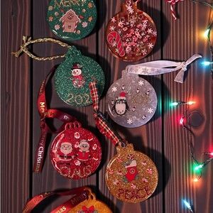 Festive Glitter Holiday Ornaments